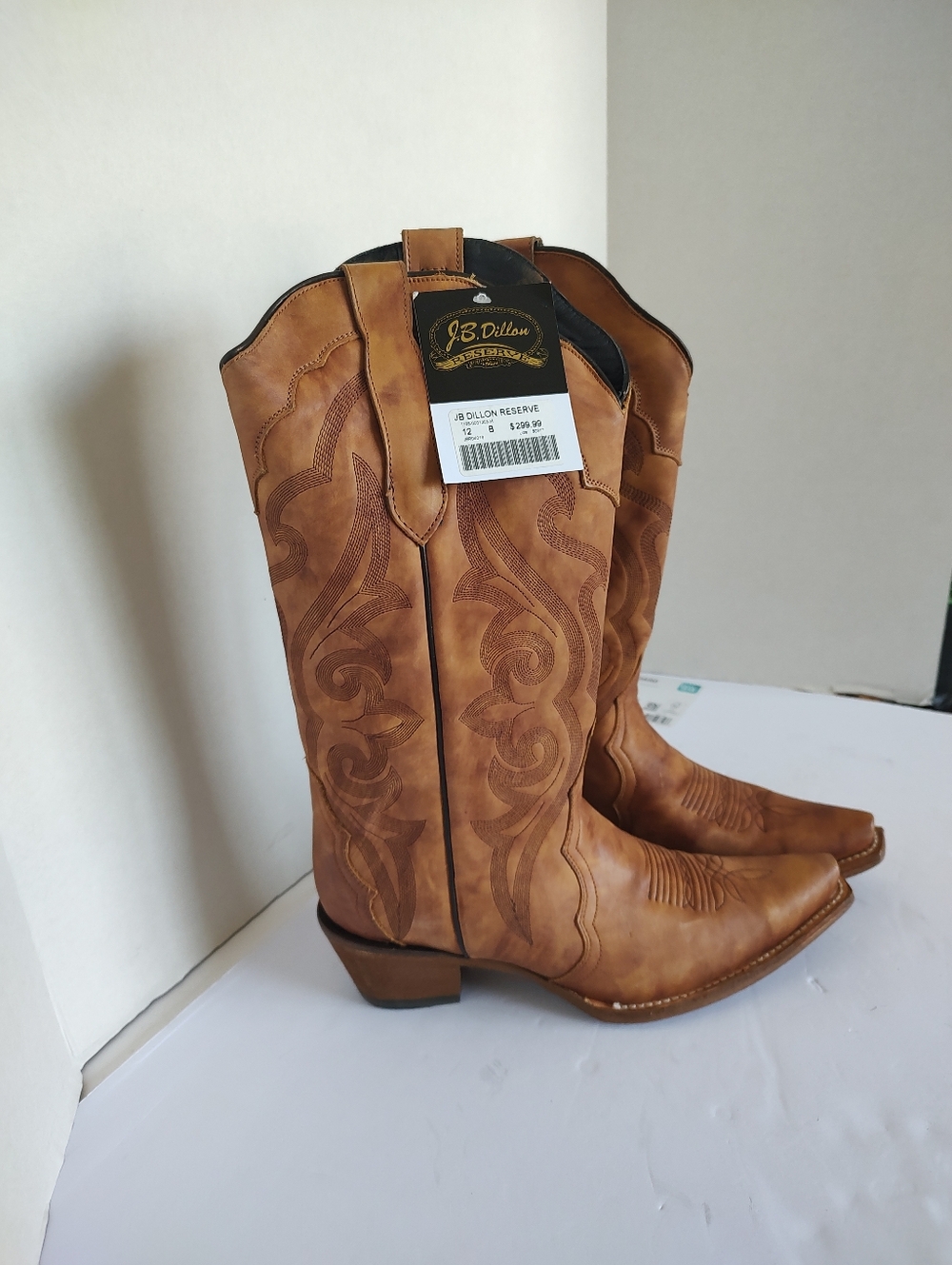 JB Dillon Women's Western Boots Size 12B Ponderosa Tan JBR04019